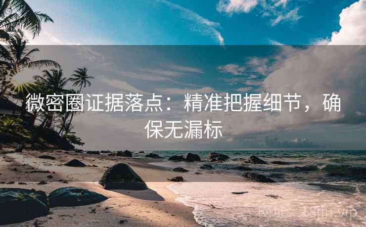 微密圈证据落点：精准把握细节，确保无漏标