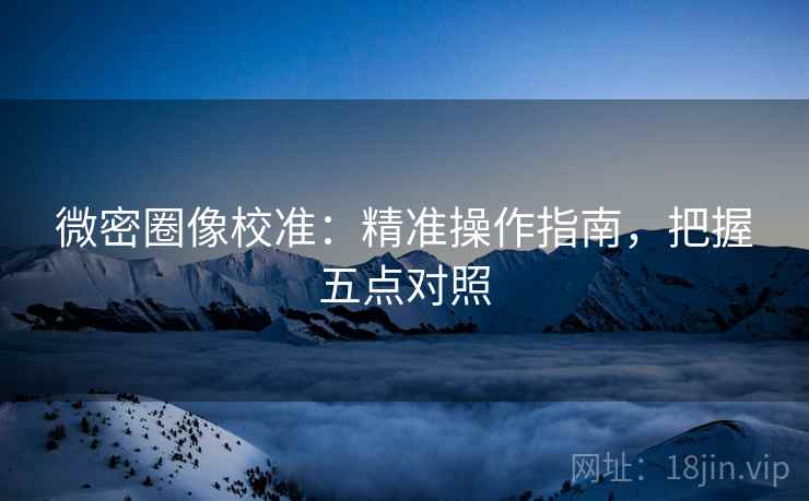 微密圈像校准:精准操作指南,把握五点对照